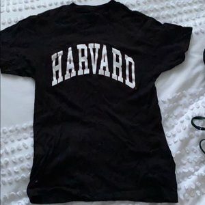 black harvard tee